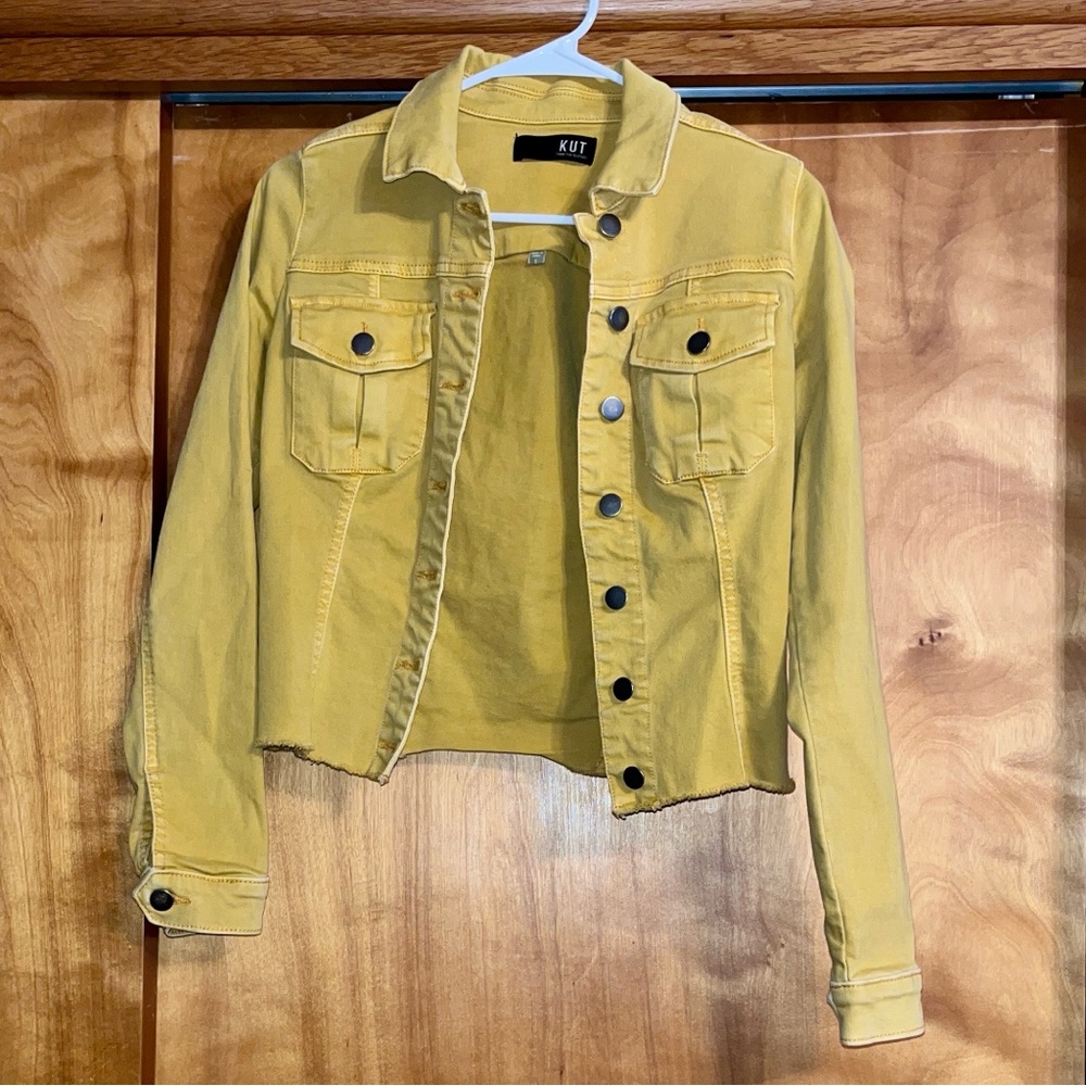 Kut from the Kloth Mustard Jean Jacket - Picture 2 of 5